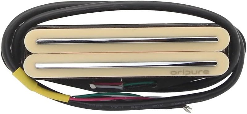 OriPure Hot Dual Rail Pickups Alnico5 Single-Coil-Sized Humbucker 15-16K Fit ST/SQ Style Electric Guitar, Cream - Image 3